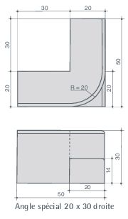 Angle Spécial 20 x 30 Droite